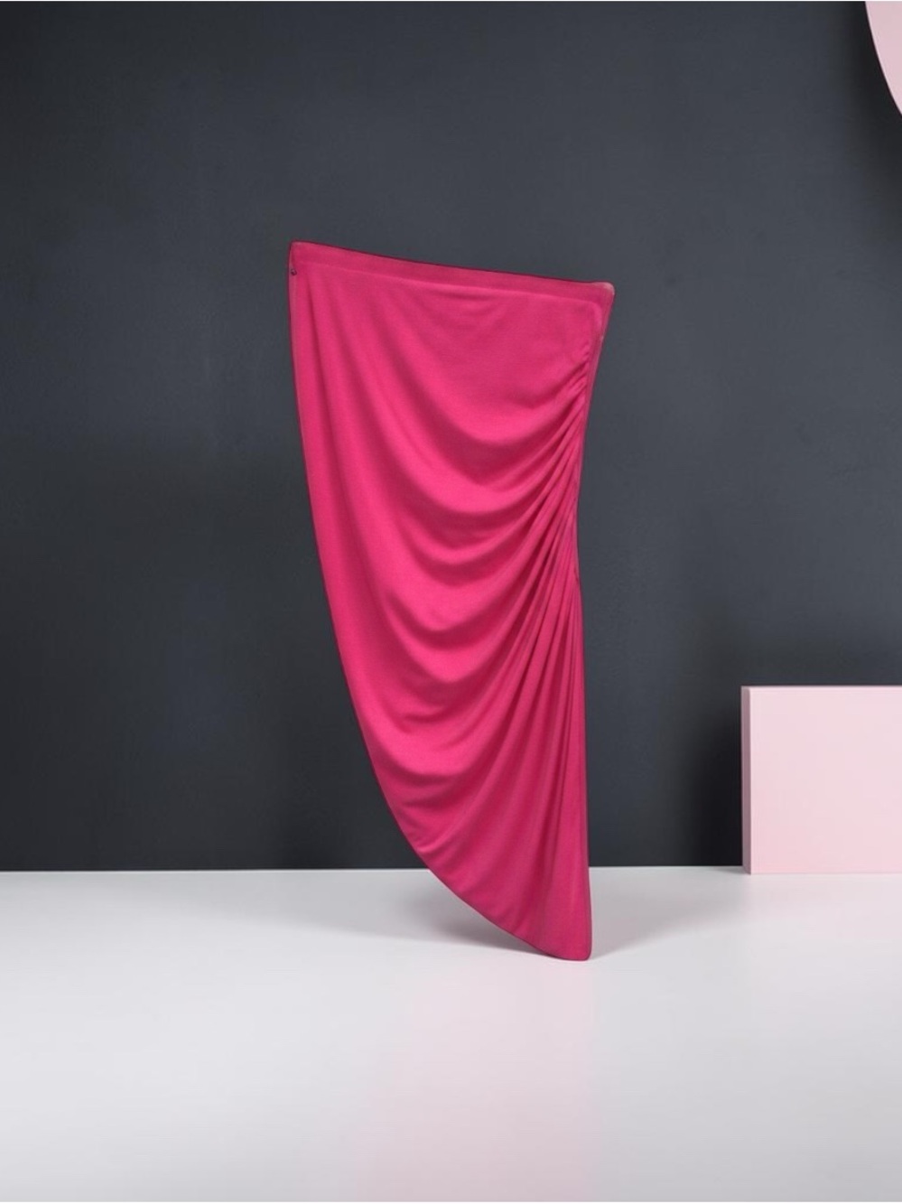 Serena Williams Hot Pink Asymmetrical Ruched Skirt